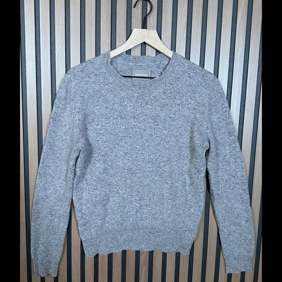Zadig & Voltaire Sweater XS Gray Pullover V Neck 100% Cashmere Confetti Crewneck - Picture 1 of 8